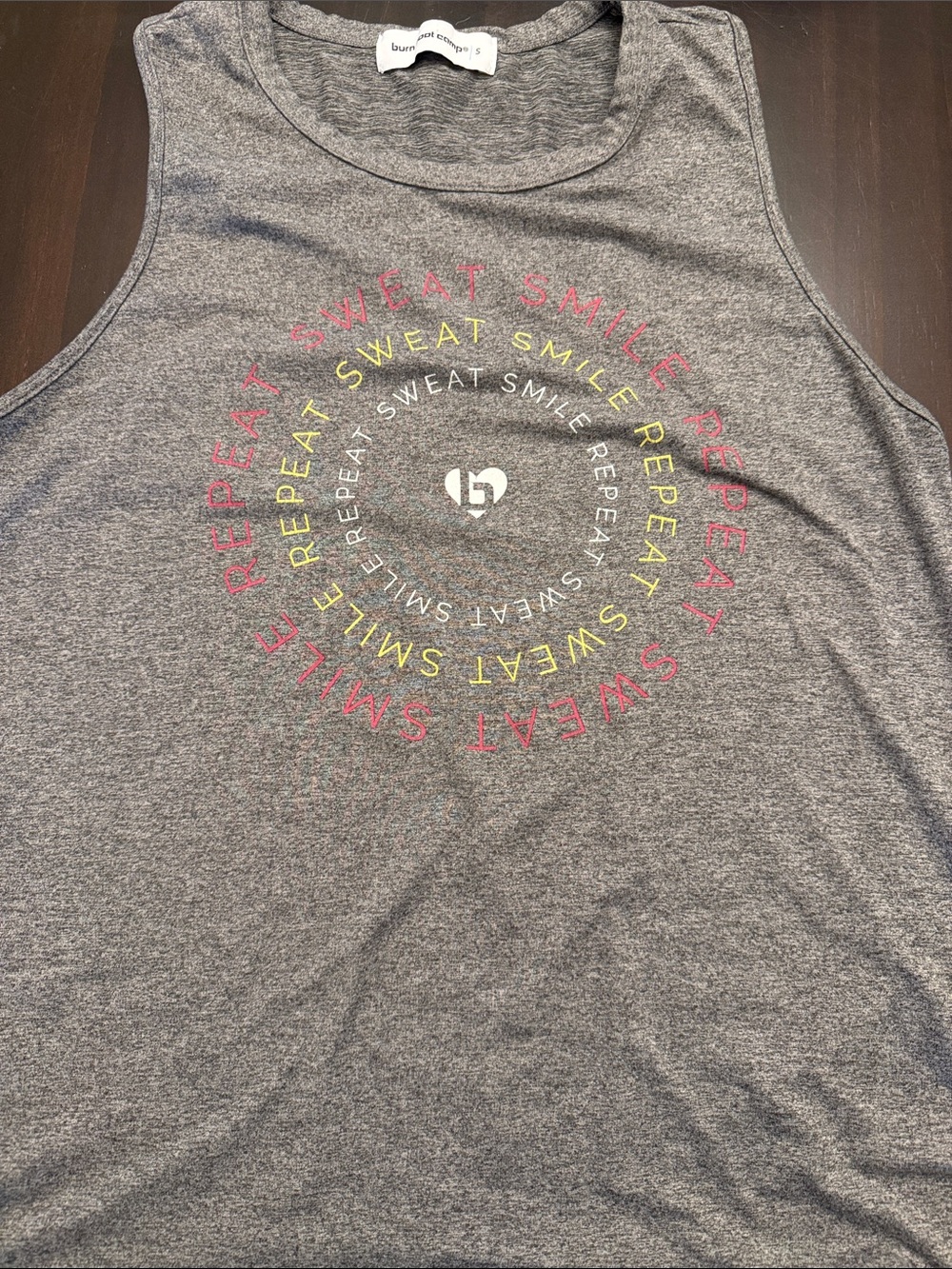 Burn Boot Camp Gray Graphic Workout Tank – Sweat Smile Repeat
